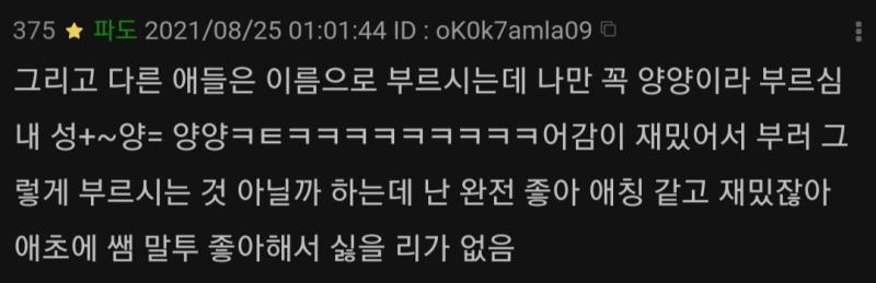 파도의 성씨가 양씨라는 증거 제출드립니다. 아 그리고 🌊파도🌊야 메리 크리스마스🎄🎄