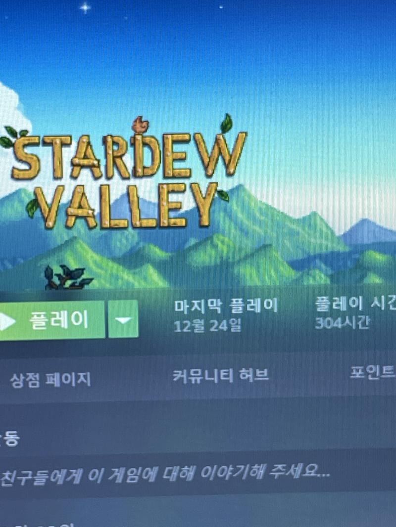 사실 스타듀밸리 보여주기 위한 빌드업