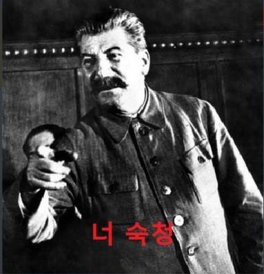 고조 귀신 간나새끼 우리 위대하신 스딸린 동지의 숙청이 겁나 도망쳤구만 기레 누구든지 우리 프롤레타리아 혁명의 앞길을 막는다면 우리 린민들의 피