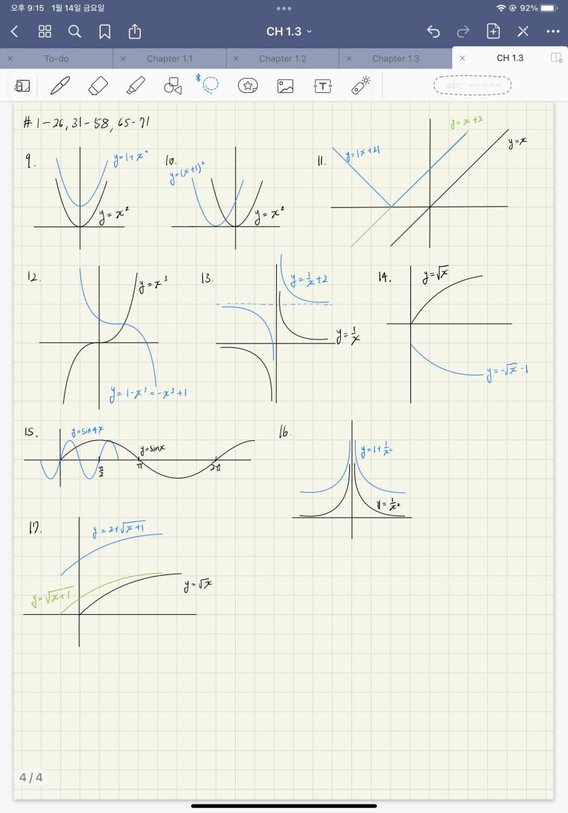 오후 9시 16분. 아니 지금 calculus 문제풀이 중인데... 문제 양 대체 무슨 일임... 문제 수도 너무 많고 죄다 그래프 그리는 거라