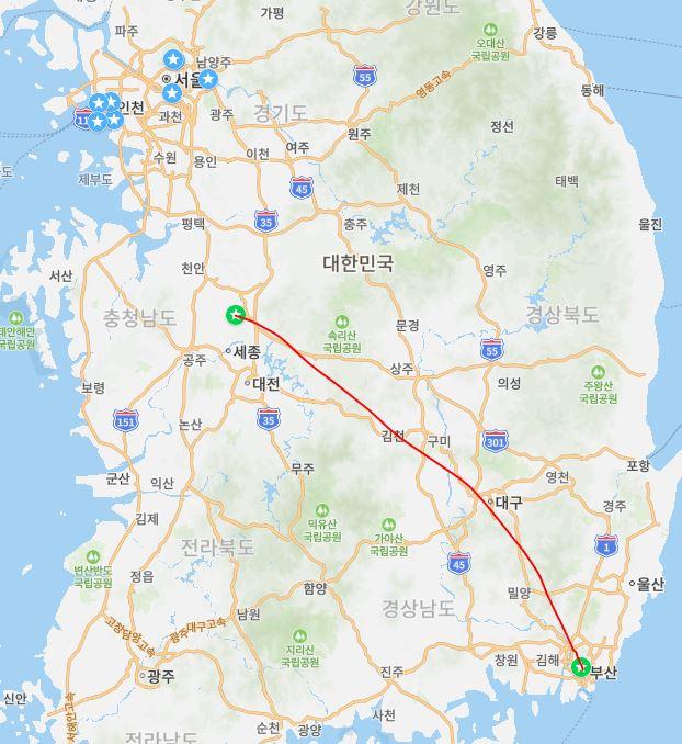 딱히 상관은 없음 끊어졌던 곳이 경남 마산남부시외버스터미널 경상도 비버는 레주 오고 나서(>>721) 온 비버들 중에선 아직 부산종운빕 밖에 없
