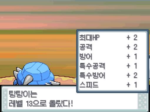 탕탕이는 레벨 13으로 올랐다!