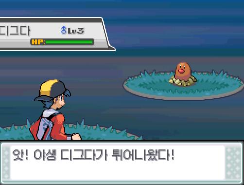 29번 도로의 포켓몬 조우 가능 횟수 최대 3회, 현재 3회 앗! 야생 디그다가 튀어나왔다! 가랏! 솔의눈! 솔의눈은 무엇을 할까? >>208