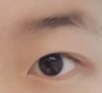 >>8눈은 이렇게 생겼어 사진이라 눈썹이 좀 흐리게 나온다