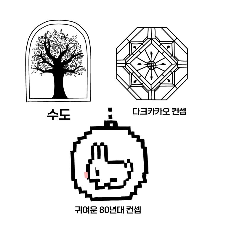 >>79 스케치 하고 선도 따니까 생각보다 오래걸려서 일단 세개만 짜왔어!! 다식틀같은거랑 기와무늬 참고해서 두번째거 그렸고 수도 엠블럼은 진짜