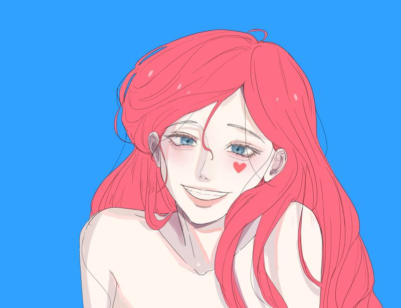 머리랑 피부랑 약간 색감이 다른 것 같고.... 머리카락 명암도 어떻게 줘야할지 모르겠어ㅠㅠ 피부색이 좀 노란..?색인것도 ㅠ 내가 원하는 색감