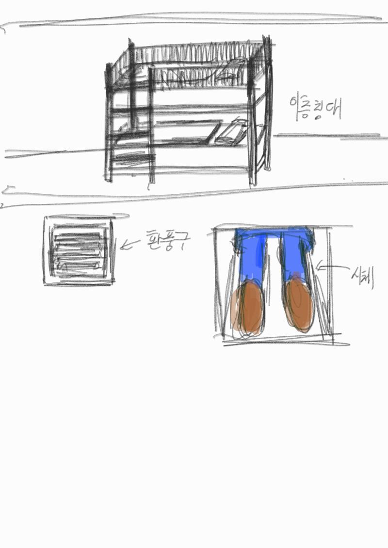 2번째로 꿈을 꿨던 날 저희는 저 거대한 벽을 통과하는 중이였습니다 긴 통로를 따라 들어간 저와 다른 사람들은 어른과 아이로 나뉘어져 이상한숙소