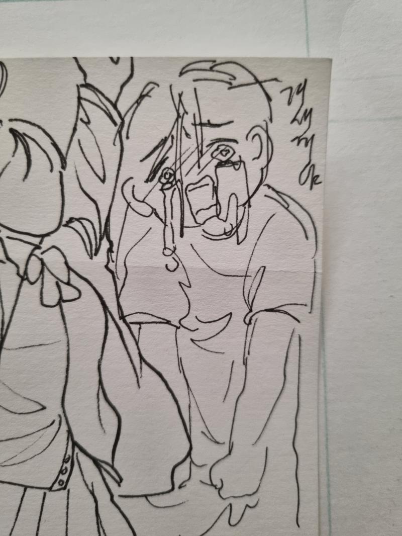 이사 가기 전 짐 정리 하며 입시 때 그린 원터치 낙서들 사진 찍어놓은 것 내 그림도 러프함에서 오는 매력이 있다는 게 조금 신기했다