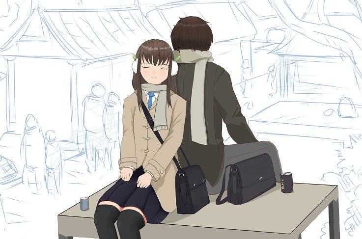 채색 한계점. 이정도 색칠이 한계인데다 실력부족으로 시간을 너무 잡아먹어서 쉬는날에 짤그리겠다고 붙잡고 있기엔 다른거할 시간이 부족해