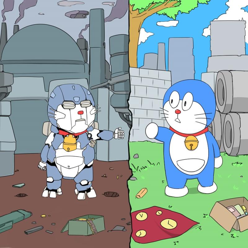 같은 도라에몽 다른 세계관 아..쉬는날 끝이야..싫어...낼부터 돼지들이랑 댄스출 생각하면 기분이..