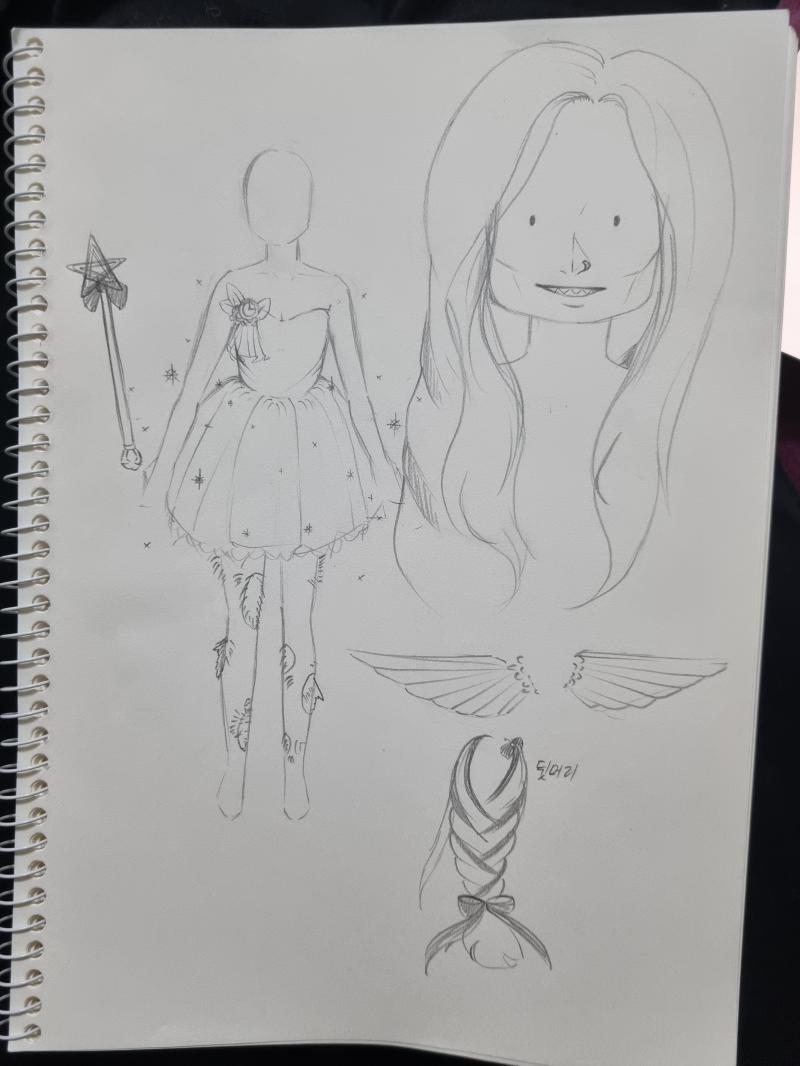 내가 대체 뭘 그리고 있는거지 그럼 색깔도 정해보자 피부색 >>53 머리색 >>54 리본 색 >>56 원피스 색 >>57 스타킹 색 >>58 날