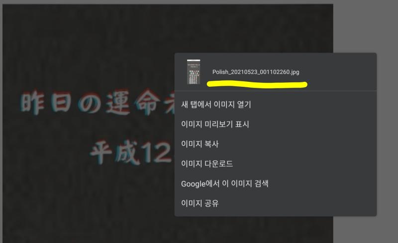 저 와쿠루투인가 뭔가하는 스레주랑 이 스레주랑 동일인인지는 모르겠지만, 원본 괴담글에 스레주가 올린 사진들 전부 파일명에 Polish가 들어가있