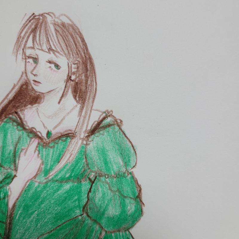 좋아하던 색연필을 샀는데 색 선택의 폭이 좁아서..초록색이 아주 밝음 갈색은 그럭저럭 괜찮은 듯 조금만 더 붉은기 빠지면 좋을텐데~ 무튼 그래서