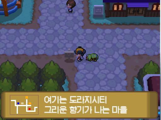 연가람은 31번 도로에서 3번째 포켓몬 페이검을 포획했다! 아리아드네라는 이름을 지어주었다! 드디어 도라지시티에 도착한 연가람은 도라지시티 체육