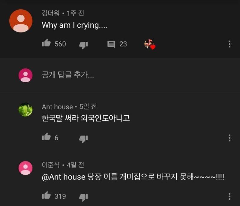 한국인이면 한국말을 해