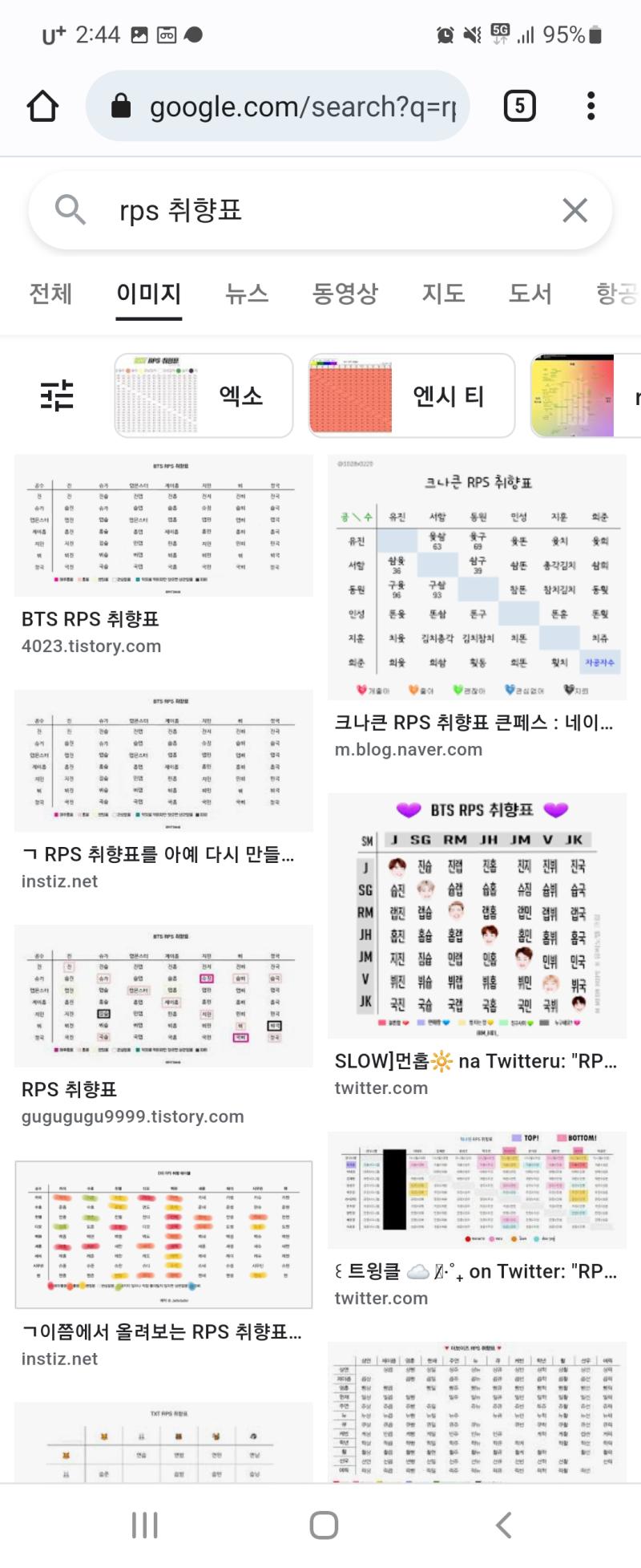 >>79 검색자체를 girl boy rps라고하니까 그렇게 나오겠지. Rps 취향표라고 치면 일단 방탄부터 나오던데ㅋㅋ