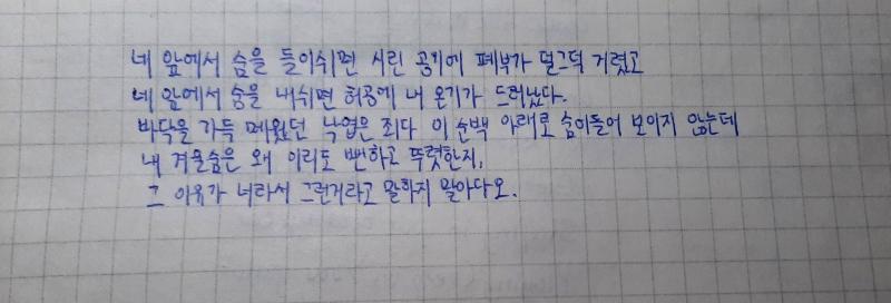 예쁘게 쓰는 척 해봤지만 그마저도 실패 한국어만 잘 안 써지는 기적...