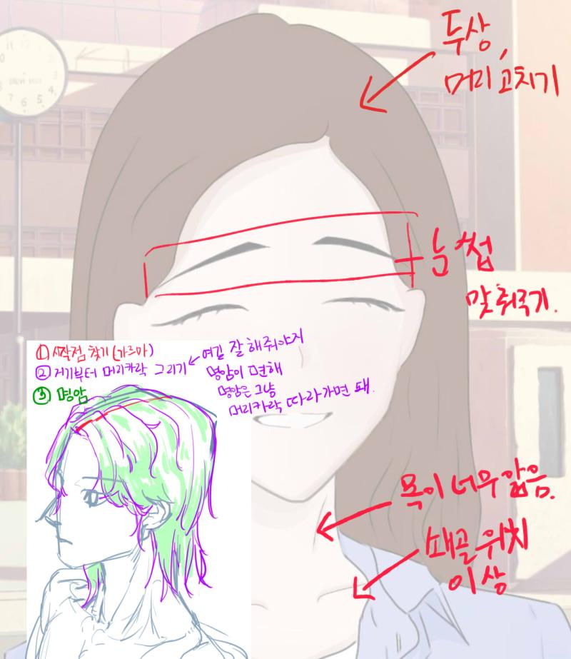 그림자는 어렵게 생각할 거 없이 밑 색보다 아주 조금 진한걸로 빛 반대쪽을 이리저리 칠해보면서 많이 그리다보면 알아서 요령 생기니까 많이 그려보