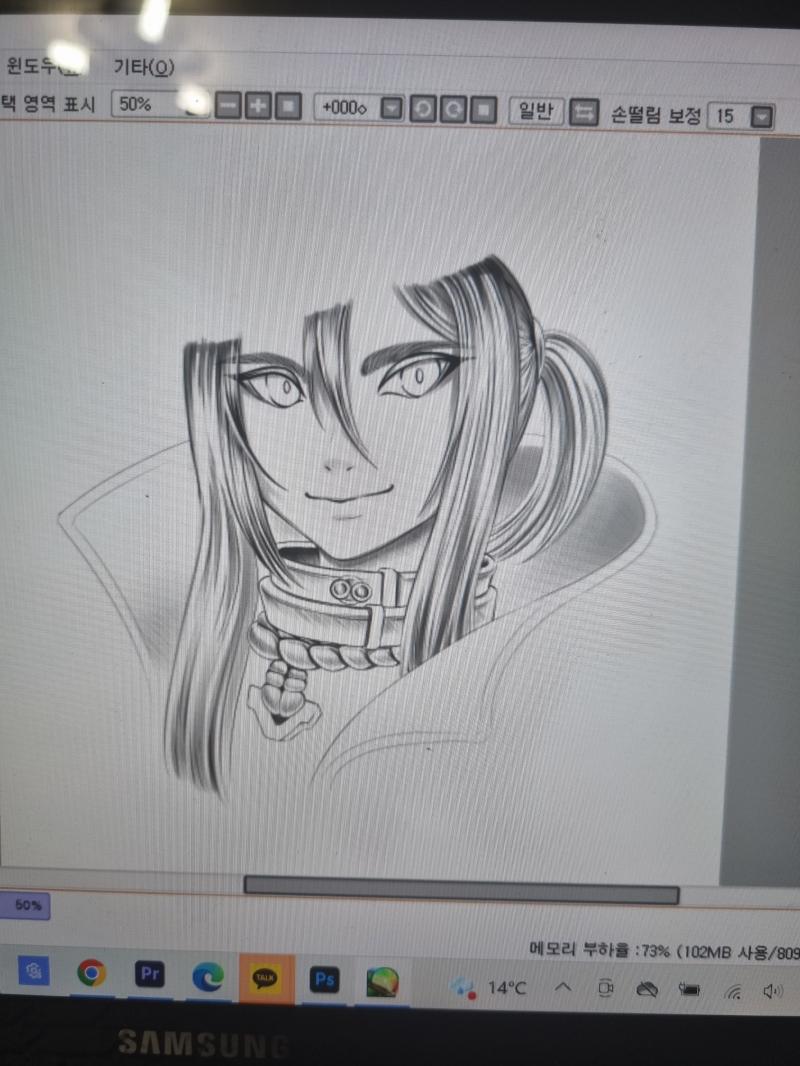 그리고 얘기하면서 그림 열심히 그리고 있었지!!