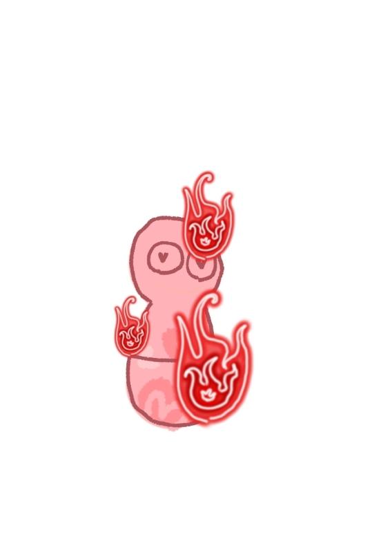 마트료시카에 불을 붙였다. 활활 타오른다.