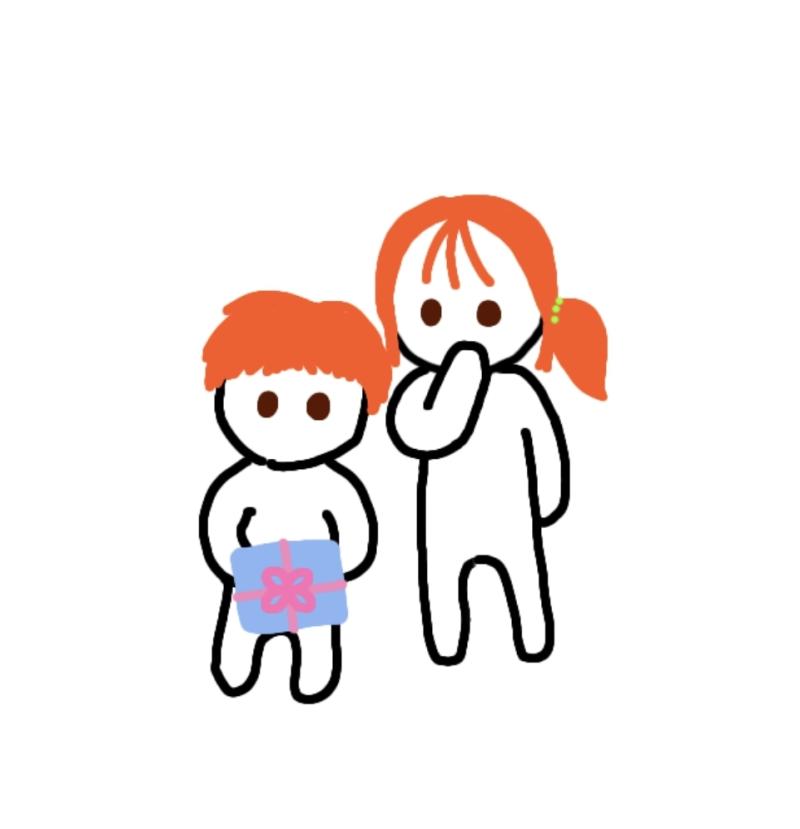 "이게 뭐야?" "몰라, 문 앞에 있었어. 열어볼 거야?" ">>106" > 응 > 아니 > 알아서 해