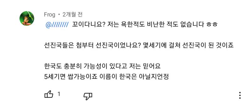 한국 내에서 일어나는 문제점들 다룬 영상들 댓글 보면 꼭 이런식으로 대놓고 or 영상 내용대로 사회 비판하는 척 하면서 무지성 국까 논리 내세우