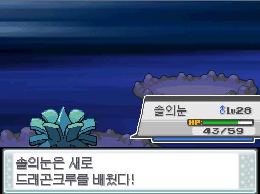 솔의눈은 박치기를 잊고, 드래곤크루를 배웠다! 솔의눈 교대! 돌아와! 가랏! 탕탕이! 로켓단 조무래기는 자신의 마지막 포켓몬인 꼬마돌을 내보냈다