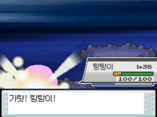 솔의눈은 박치기를 잊고, 드래곤크루를 배웠다! 솔의눈 교대! 돌아와! 가랏! 탕탕이! 로켓단 조무래기는 자신의 마지막 포켓몬인 꼬마돌을 내보냈다