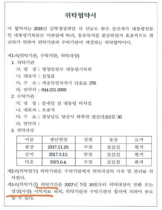 1. 위탁관리 시행령은 개정되서 법적으로 문이 기르는데 아무 문제없다. 양육비 매달 242만원 지원하는 시행령이 제정이 안 됐을 뿐. 2. 사료