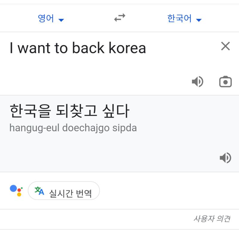 일단 한국으로 돌아가고 싶다는 뜻이 아닌 건 분명한 것 같아.