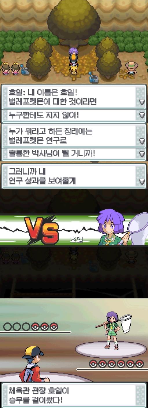 "내 이름은 호일! 포켓몬에 대한 것이라면 누구한테도 지지 않아! 누가 뭐라고 하든 장래에는 포켓몬 연구로 훌륭한 박사님이 될 거니까! 그러니까