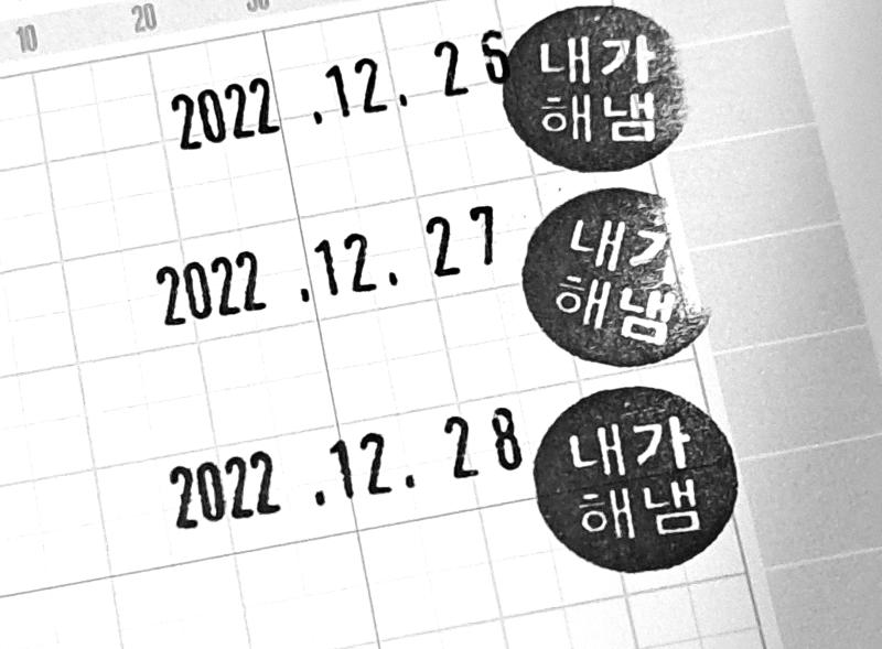 원래 하루 어떻게 보냈는지 보고 쓰는 건데 지금 자존감 회복용으로 도장 찍고 있음..^^ 오랜만에 스케쥴러 보면서 도장 찍을만한 날 있나 봐야지