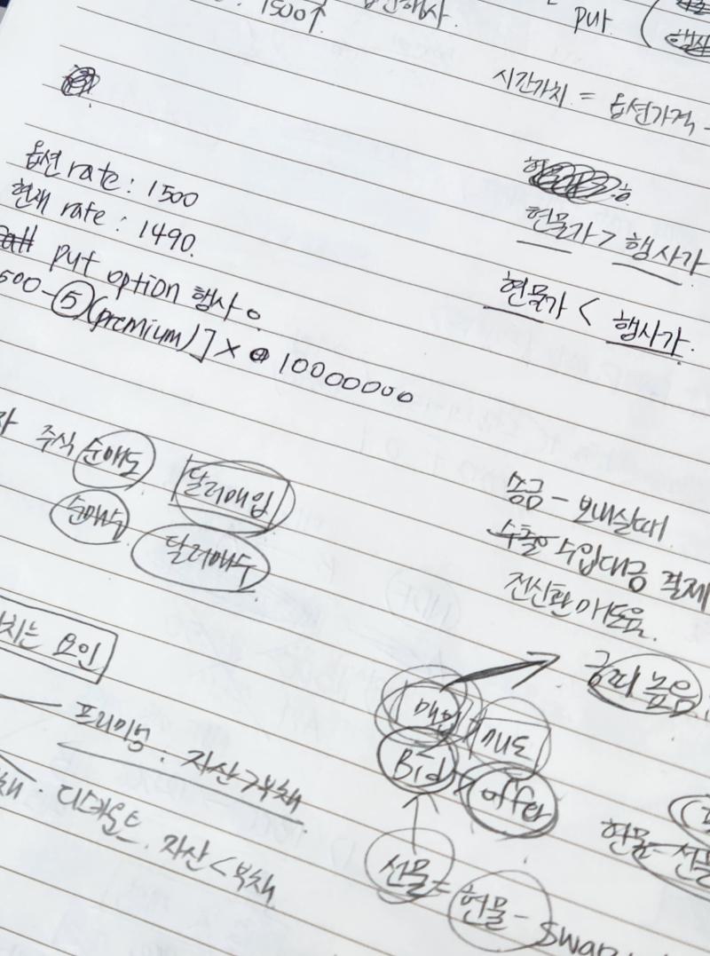 전공 공부한 거 비슷한 계열은 이 그래프 모양 바로 알아볼 듯ㅋㅋㅋㅋㅋㅋ 3절 환리스크 양이 너무 많아서 2절에서 필기 끊었고 진짜 이런 거 너