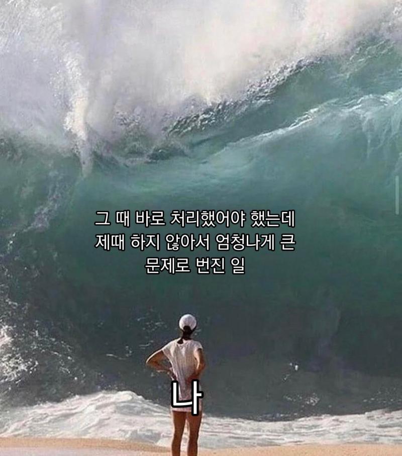 매일매일 할 일을 내일로 미루다가 내 인생 좆되는게 내일이 되게 생김