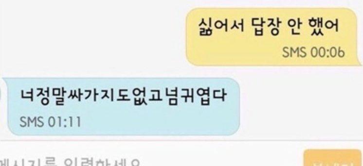 -싫어서 답장 안 했어