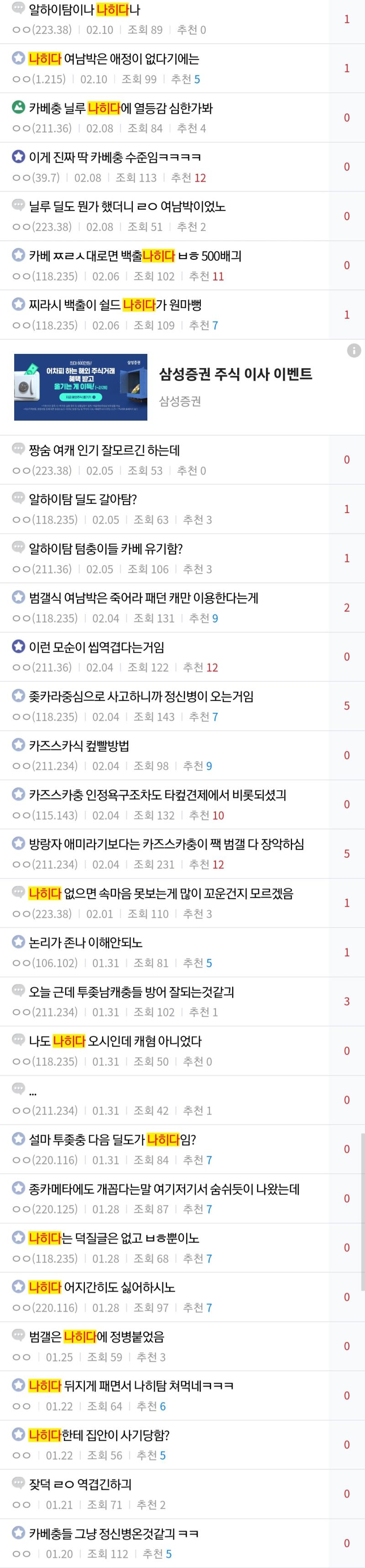 >>273 넌 얘네가 진짜 나히다 패는 갤러리로 보여? 여기 미니 갤러리는 ㄱㅇㄱ에서 남캐 덕질하는 애들 박제해서 때리는 비정상적인 여캐팬덤 애