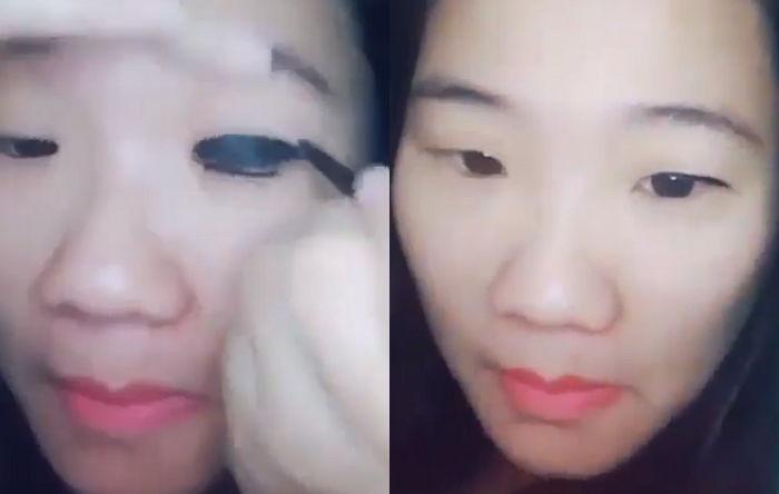 구조상 눈두덩이 살이 안쪽으로 먹혀서 그럼.