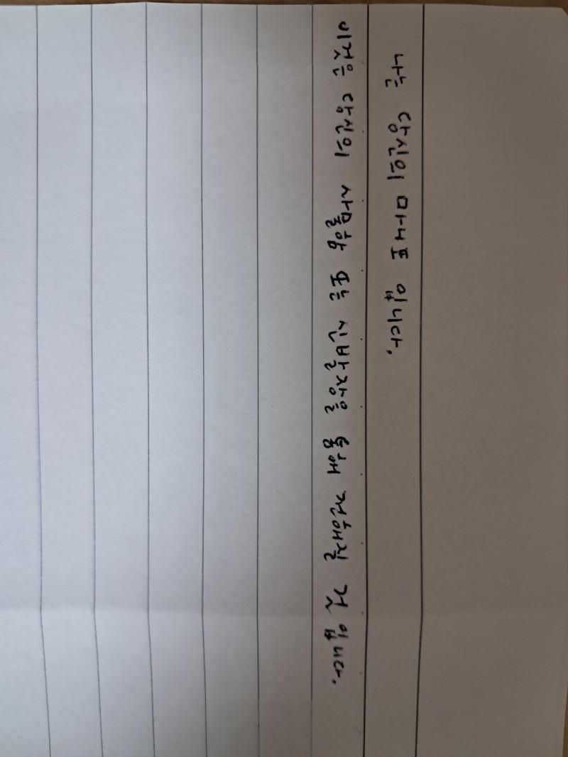 이거 글씨체 어때보여? 대략적인 성별이나 나이가 유추될까? 최대한 잘 써보고 싶은데 힘드네