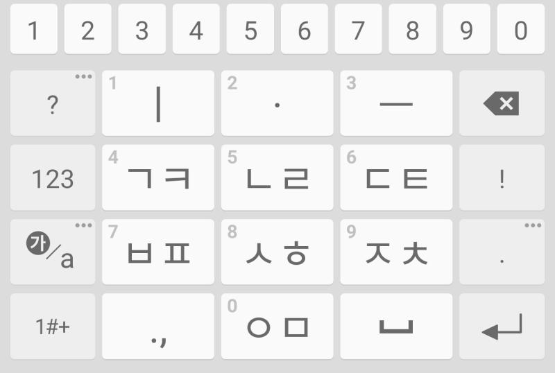 >>12 이런 식으로 된 자판. 한글에서 모음의 형태가 ㆍ하늘, ㅡ땅, ㅣ사람에서 따온 거라 보면 되거든. ㅏ는 ㅣ랑ㆍ, ㅟ는 ㅡㆍㅣ 이런 식으