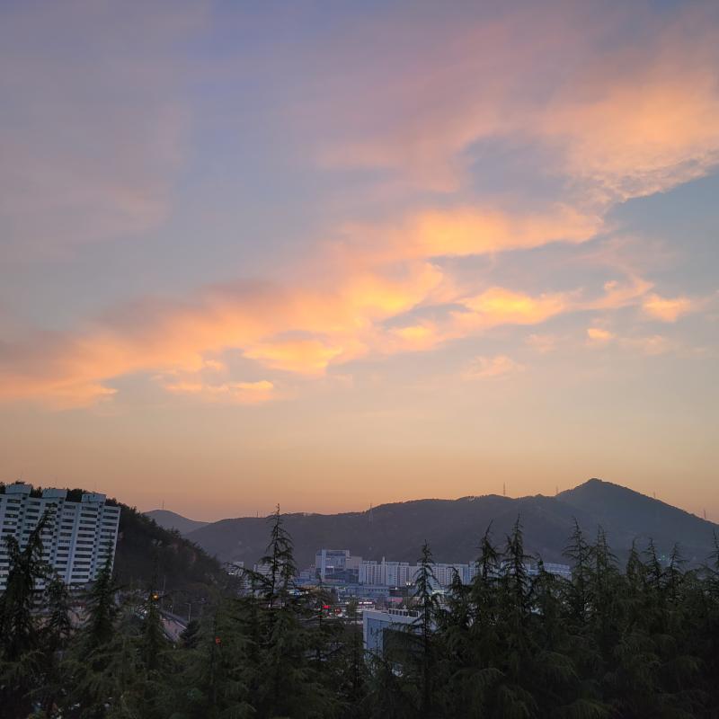 어제 저녁 하늘 완전 예뻤다