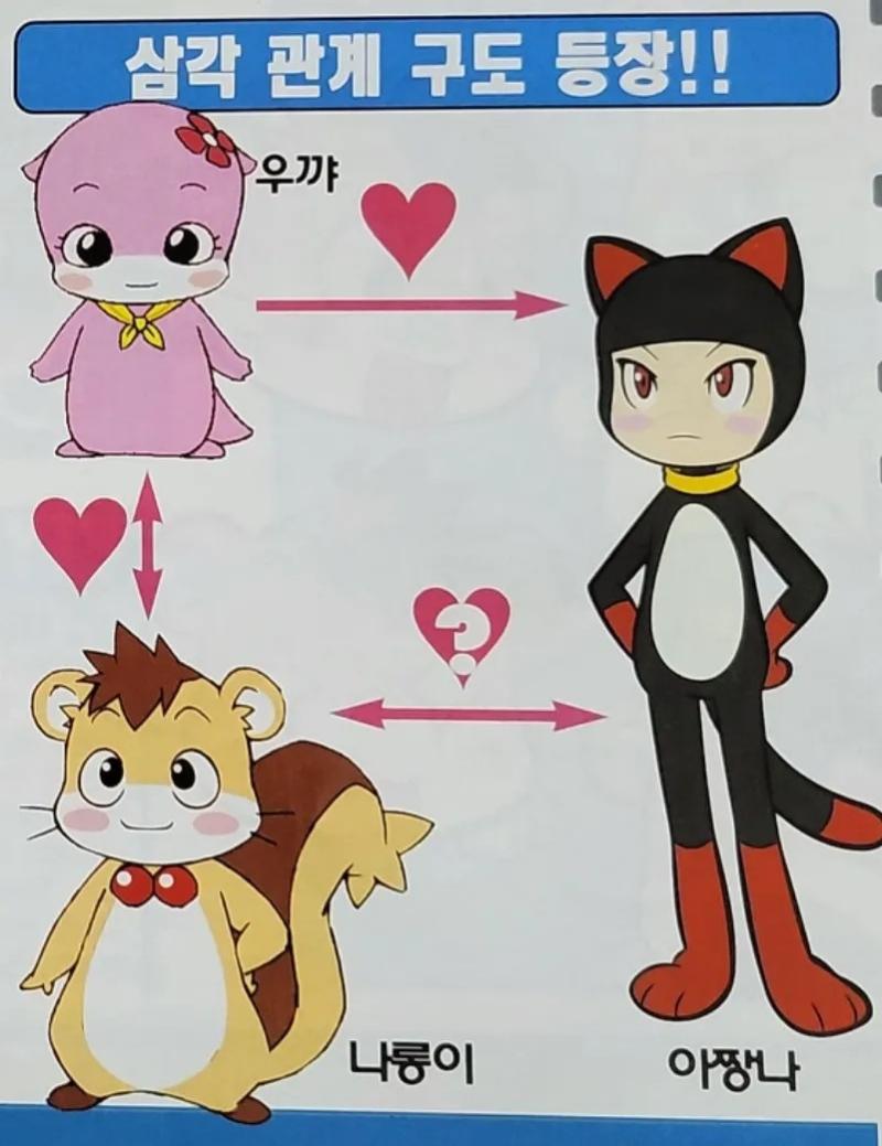 및친 심지어 나롱이도 삼각관계 있네 스포긴 한데 아짱나는 남장여자라는 설정임