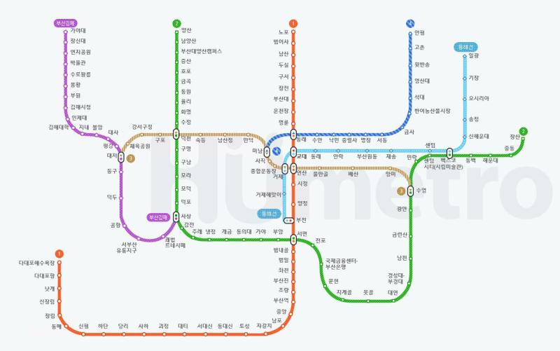 부산 노선도와 대조하면 되나