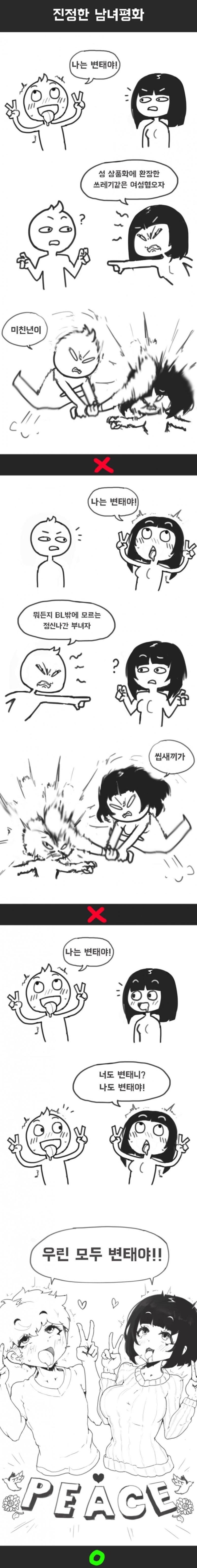 짤 하나 추가하는데 미리말하자면 선정적이니까 열때 조심해. 짤처럼 그냥 너도 변태 나도 변태면 서로 때리지 말고 모두 변태로 끝나는게 이 미쳐가