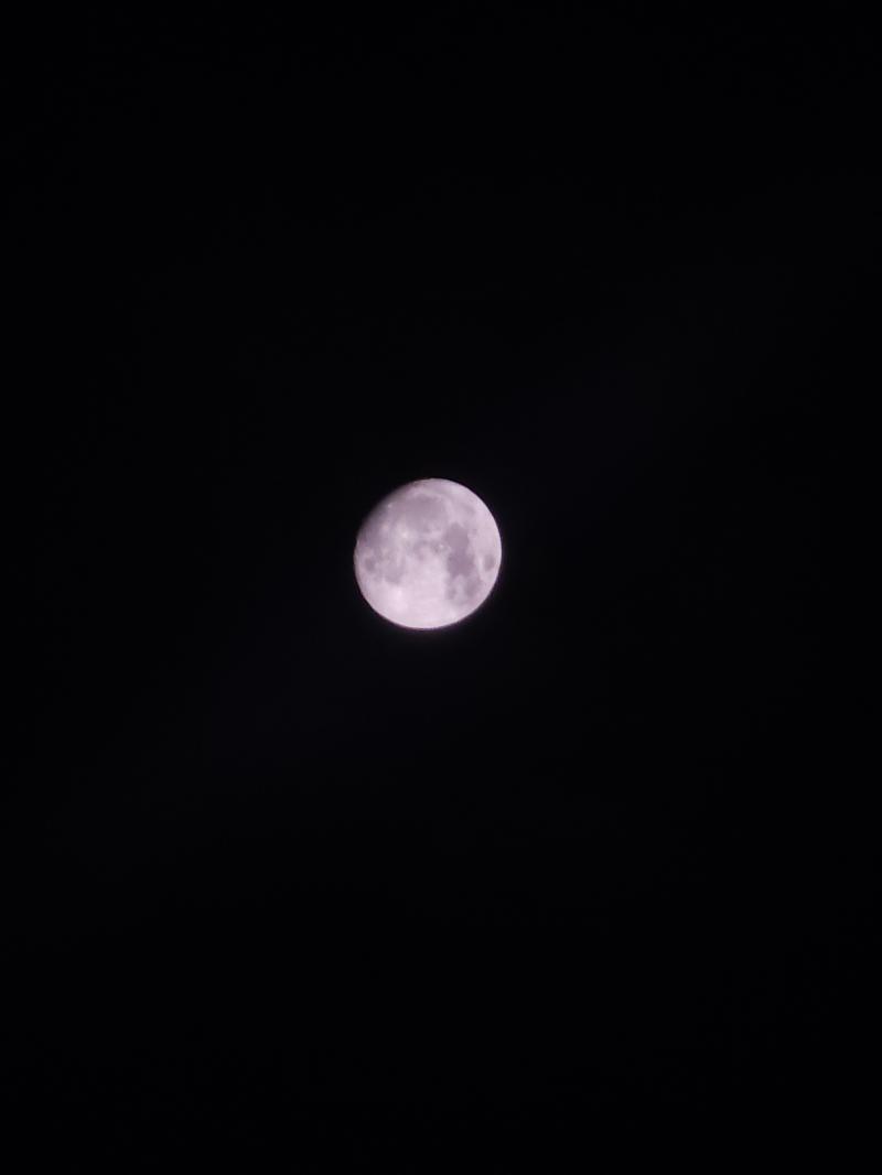 오늘 달 찍었다. 안녕.
