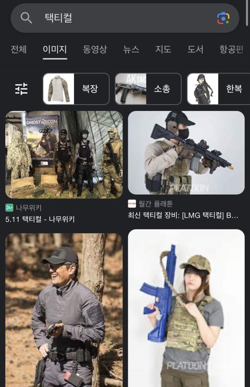 참고로 택티컬 복장이라는 건 이거임