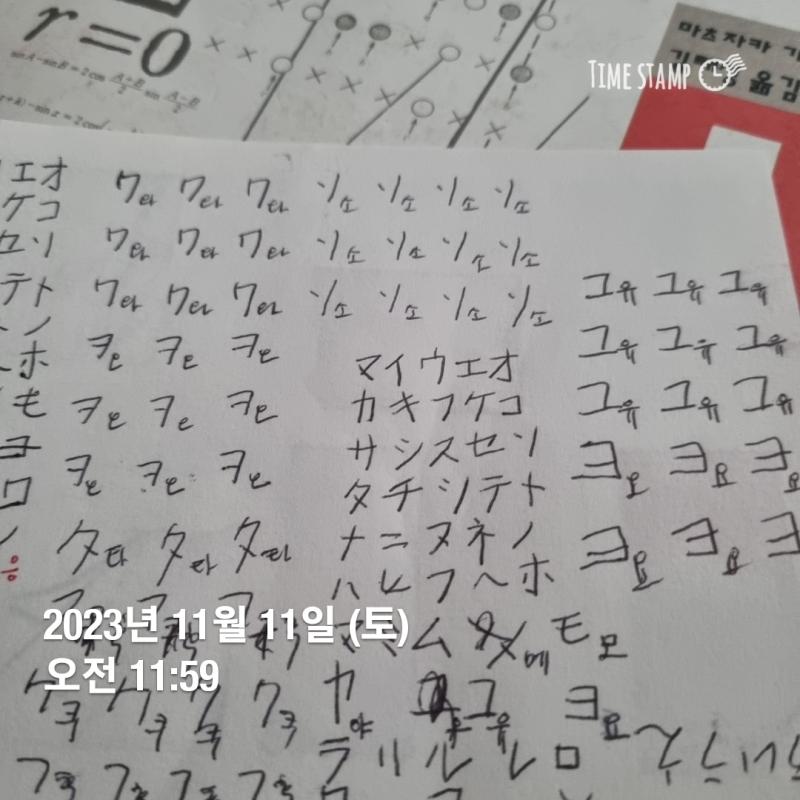 가타가나도 다 외웠더라구 헷갈리는거 있긴 했는데 조금 시간 지나서 다 썼어