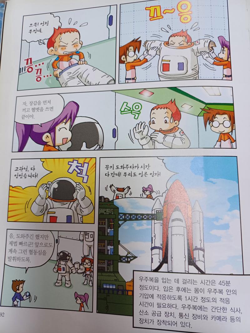 >>98 사실 발사할때 입었던 우주복부터 답도 없음. 우주선 발사될때나 지구로 귀환해서 착륙할때 입는 옷을 여압복 혹은 선내활동복이라고 부르고