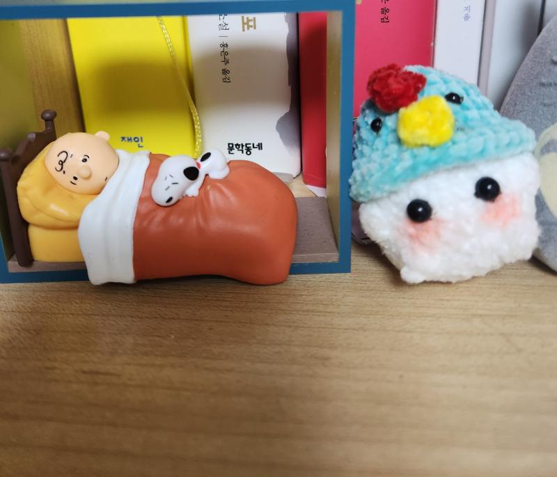 친구가 선물이라고 키링을 떠줬습니다 가방에 부적처럼 달고 다닐 거임