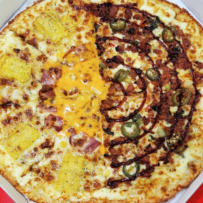 체다 콘치즈 피자&열탄 불고기 피자🍕 꿀고구마스틱🍠 💬 🍕❤️