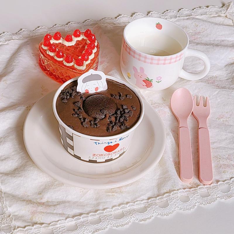 코코로카라 초코 브레드푸딩🍫 우유🥛 💬 작년에 이거 먹었었는데 상한거 먹어서 겨울에 다시 재도전 찐하구 마싯듬
